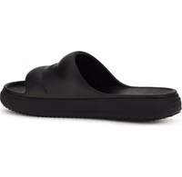 Black Rubber Flat Sandals 3
