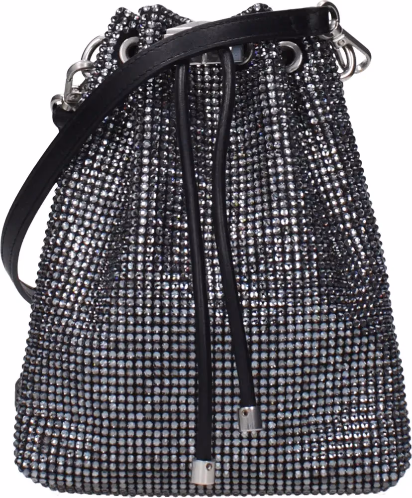 Black Satin Crossbody Bag