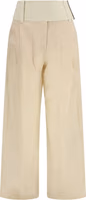 Beige Cotton Casual Pants 1