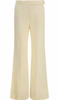 Beige Viscose Flared Pants 1