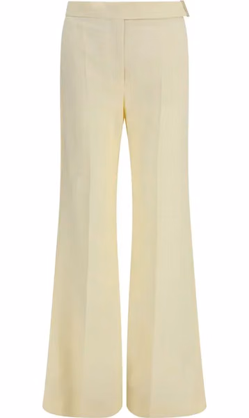 Beige Viscose Flared Pants