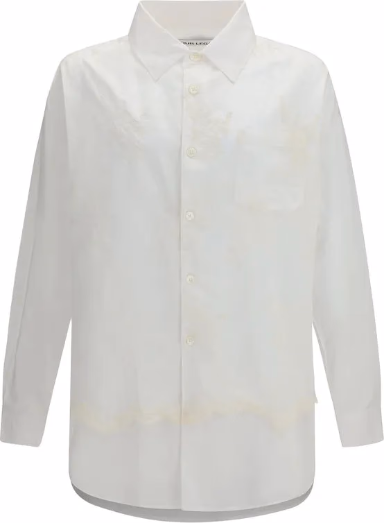 White Cotton Pattern Shirt