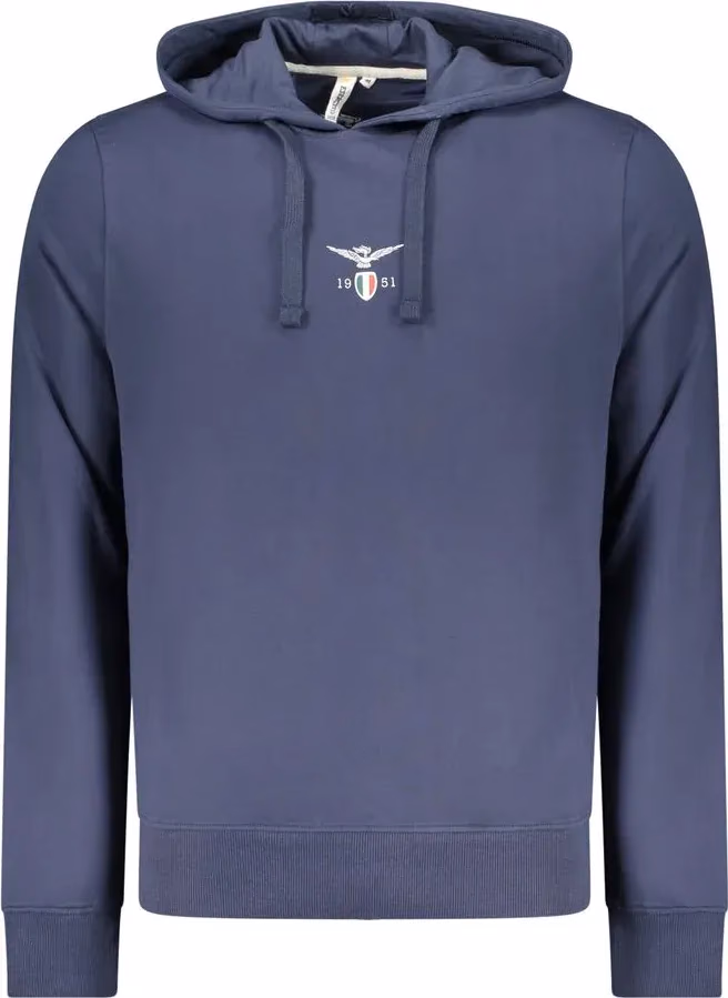 Blue Cotton Men's Hoodie