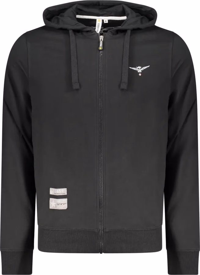Black Cotton Men's Hoodie