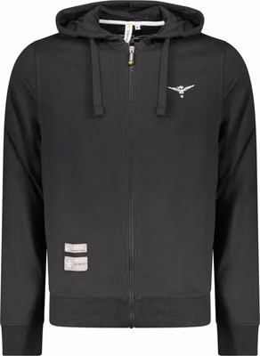 Black Cotton Men's Hoodie