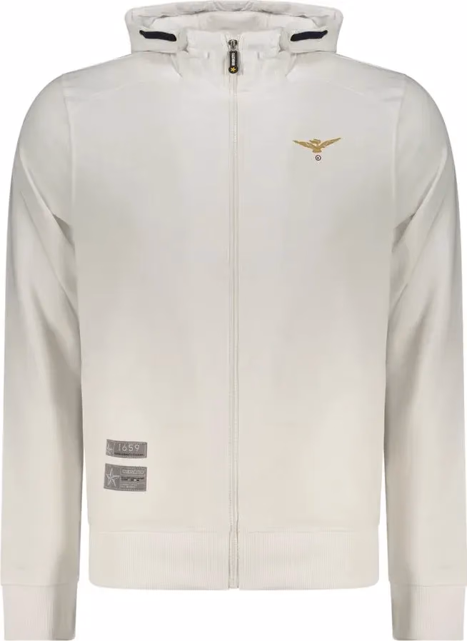 White Cotton Men's Hoodie