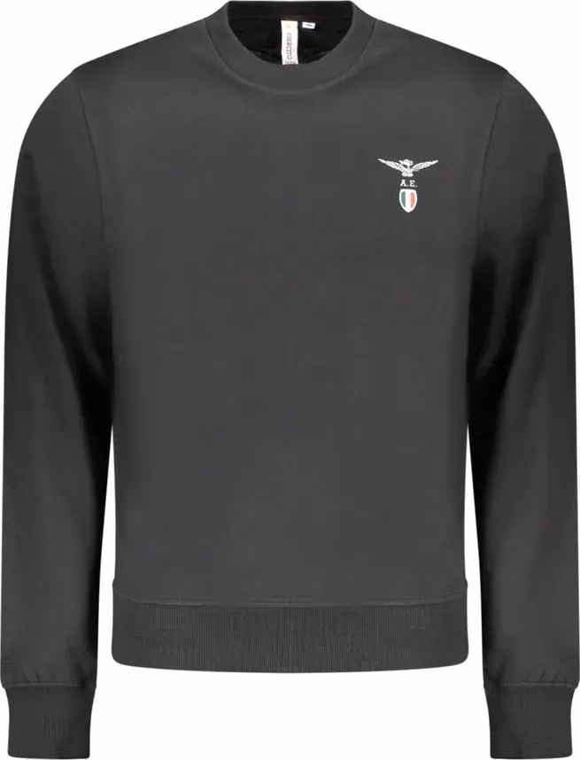 Black Cotton Men's Sweatshirt