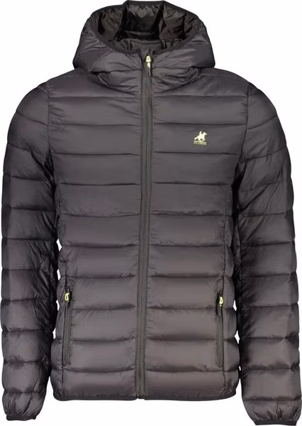 Black Polyester Men's Jacket