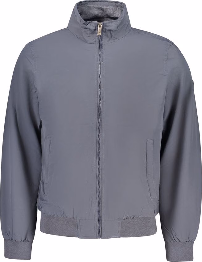 Blu Polyester Men Jacket