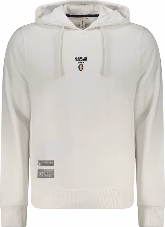 White Cotton Men's Hoodie