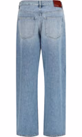 Blue Cotton Straight-Leg Jeans 2