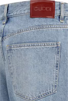 Blue Cotton Straight-Leg Jeans 3