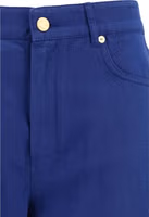 Blue Cotton Casual Pants 3
