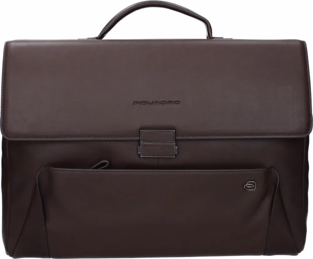 Brown Leather Business And Laptop Bag