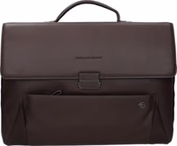 Brown Leather Business And Laptop Bag 1