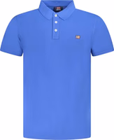 Blue Cotton Men's Polo 1