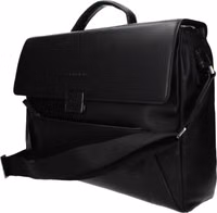 Black Leather Business And Laptop Bag 2