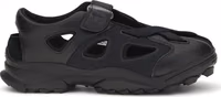 Black Calf Leather Bos Taurus Flat Sandals 1