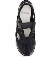 Black Calf Leather Bos Taurus Flat Sandals 4