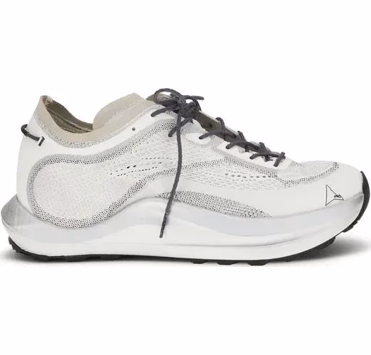 White Fabric Athletic Sneakers