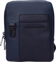 Blue Leather Crossbody Bag 1