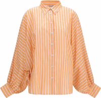 Orange Cotton Pattern Shirt 1