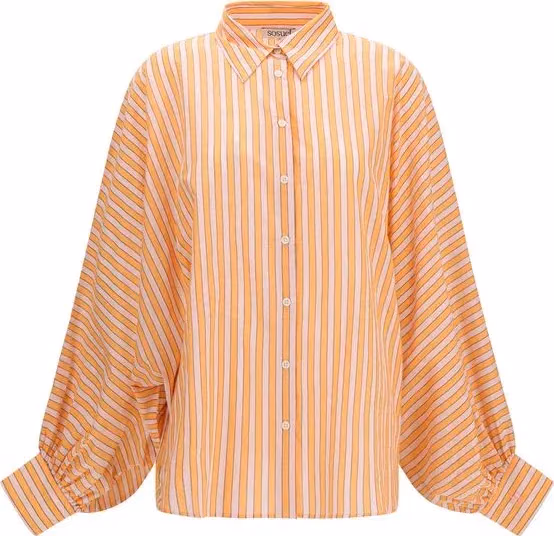 Orange Cotton Pattern Shirt