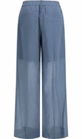 Blue Cotton Casual Pants 2