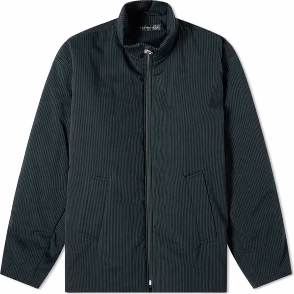 Black Cotton Full-Length Jacket