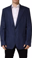 Blue Single Breasted 2 Button Suit Jacket 1