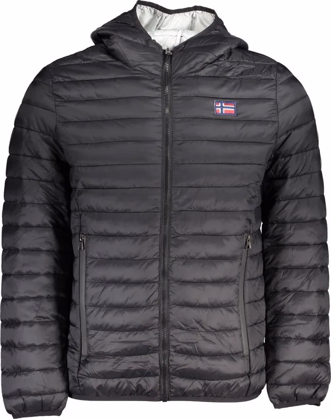 Black Polyamide Men's Jacket