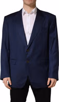 Blue Single Breasted 2 Button Suit Jacket 1