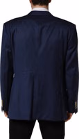 Blue Single Breasted 2 Button Suit Jacket 4