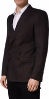 Dark Violet Wool Double Breasted Suit Jacket 2