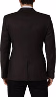 Dark Violet Wool Double Breasted Suit Jacket 3
