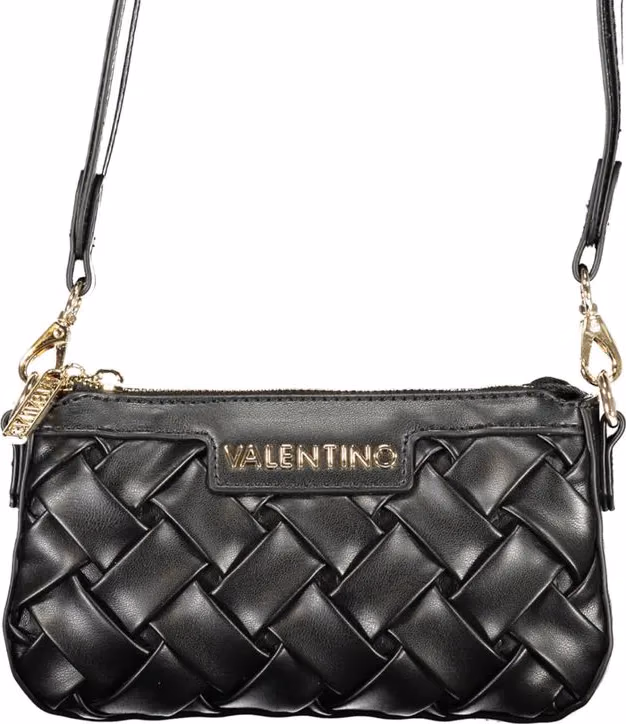 Nero Poliuretano Women's Handbag with Adjustable Shoulder Strap