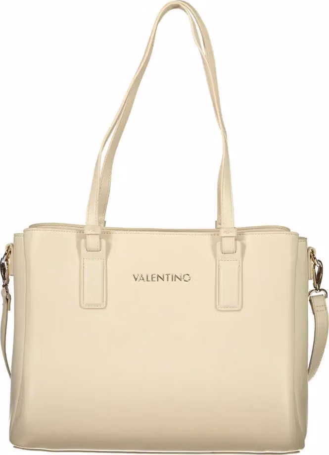Beige Poliuretano Women's Bag with Adjustable Strap and Pockets