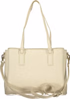 Beige Poliuretano Women's Bag with Adjustable Strap and Pockets 2