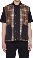 Brown Polyester Sleeveless Jacket 2