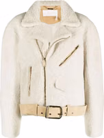 Beige Polyester Full-Length Jacket 1