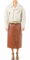 Beige Polyester Full-Length Jacket 2