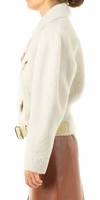 Beige Polyester Full-Length Jacket 4