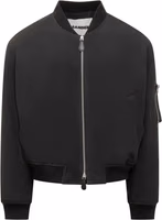 Black Polyester Bomber 1