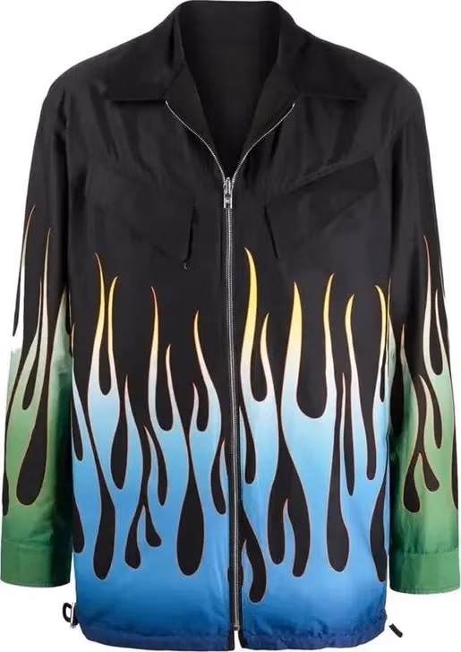 Black Cotton Full-Length Jacket