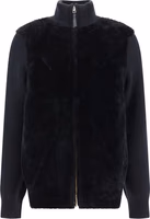 Black Lamb Fur Full-Length Jacket 1