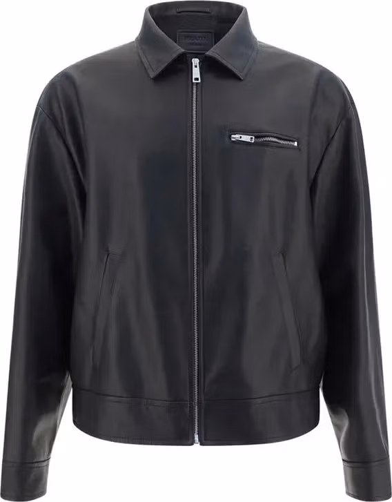 Black Lamb Leather Leather Jacket