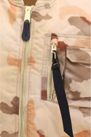 Beige Nylon Biker Jacket 3