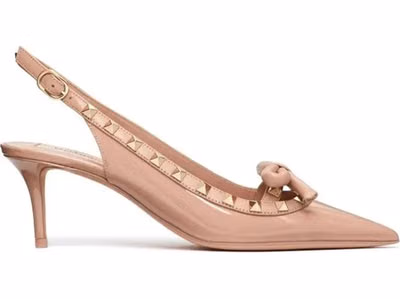 Beige Calfskin High Heel Pumps