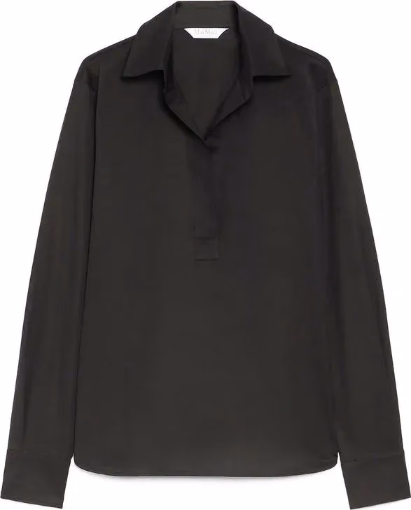 Black Cotton Dress Shirt