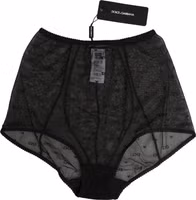 Black Nylon Stretch Slip Girdle Panty Underwear 1